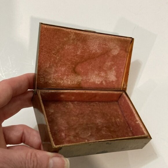 Vintage Brass Rhinestone Jewelry Box - Picture 3 of 11